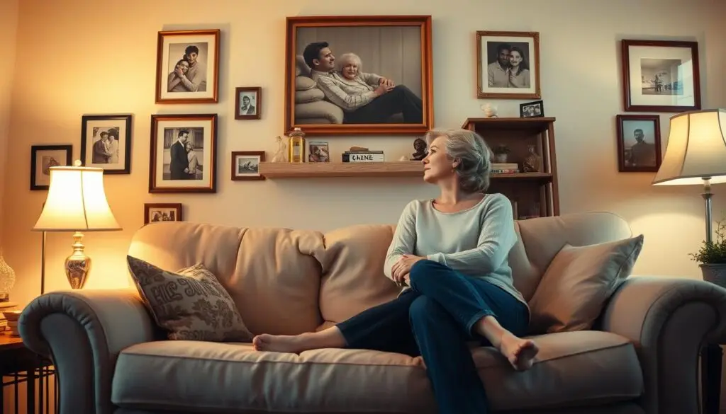 A cozy living room with warm lighting, showcasing a couple enjoying a quiet moment together on their 16th wedding anniversary. The pair sit on a plush, opalescent-colored sofa, gazing into each other's eyes and reminiscing. Framed photos and mementos from their life together adorn the walls, creating a nostalgic and intimate atmosphere. The soft, muted tones of the room accentuate the couple's affectionate embrace, capturing the tranquility and contentment of their long-lasting marriage. A sense of timelessness pervades the scene, as if the viewer is privy to a private, cherished memory. A cozy living room with warm lighting, showcasing a couple enjoying a quiet moment together on their 16th wedding anniversary. The pair sit on a plush, opalescent-colored sofa, gazing into each other's eyes and reminiscing. Framed photos and mementos from their life together adorn the walls, creating a nostalgic and intimate atmosphere. The soft, muted tones of the room accentuate the couple's affectionate embrace, capturing the tranquility and contentment of their long-lasting marriage. A sense of timelessness pervades the scene, as if the viewer is privy to a private, cherished memory.