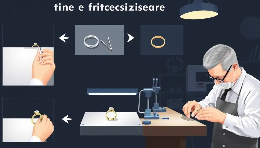 Etapy procesu powiększania obrączki w profesjonalnym warsztacie jubilerskim