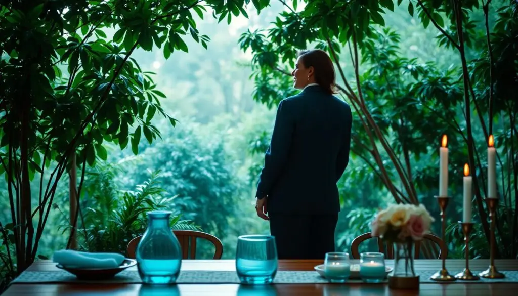 An elegant celebration of an 18th wedding anniversary, captured in a serene, turquoise-hued scene. A beautiful couple stands hand-in-hand, gazing lovingly at each other, against a backdrop of soft, diffused light filtering through lush, verdant foliage. Delicate turquoise accents, such as a decorative vase or candles, adorn a wooden table, conveying a sense of tranquility and warmth. The overall composition evokes a feeling of cherished togetherness, commemorating the couple's enduring bond on this special occasion. An elegant celebration of an 18th wedding anniversary, captured in a serene, turquoise-hued scene. A beautiful couple stands hand-in-hand, gazing lovingly at each other, against a backdrop of soft, diffused light filtering through lush, verdant foliage. Delicate turquoise accents, such as a decorative vase or candles, adorn a wooden table, conveying a sense of tranquility and warmth. The overall composition evokes a feeling of cherished togetherness, commemorating the couple's enduring bond on this special occasion.