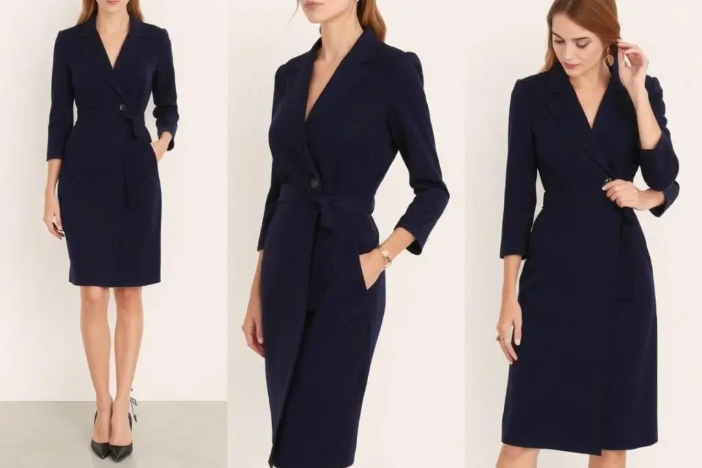Elegancka sukienka w stylu marynarki na wesele 2025 Elegancka sukienka w stylu marynarki na wesele 2025