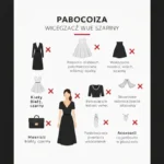 Zakażone elementy stylizacji na ślubie - infografika zakazów dress code