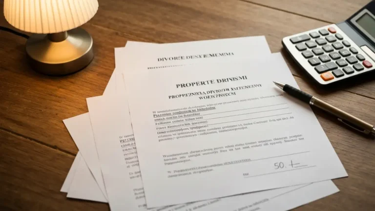 Para małżeńska i dokumenty podziału majątku przed rozwodzie na stole
